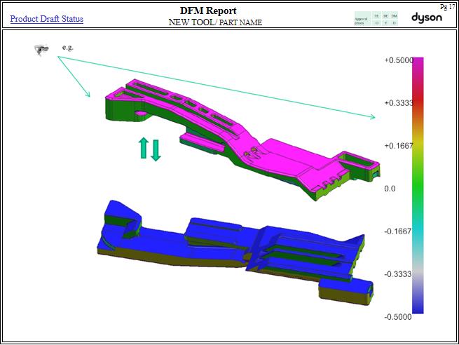 Analysis of Product Out-of-Mould Angle(PRODUCT DRAFT STATUS}